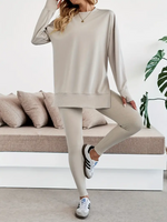 Stylish women's sweatshirt and leggings set