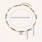 Boho Chic Crystal Heart Necklace