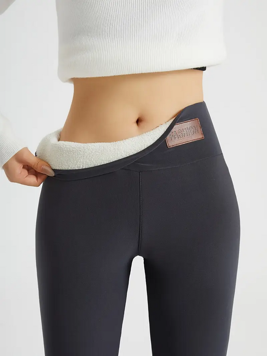 High Waist Stretchy Fleece Leggings