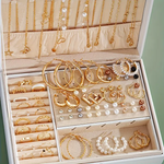86pcs Fashionable Elegant Necklace, Earrings, Rings, and Studs Jewelry Set
