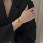 Luxe stone heart bracelet