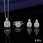 4-in-1 Sparkling Cube Water Rhinestone Jewelry Set