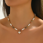 Boho Chic Crystal Heart Necklace