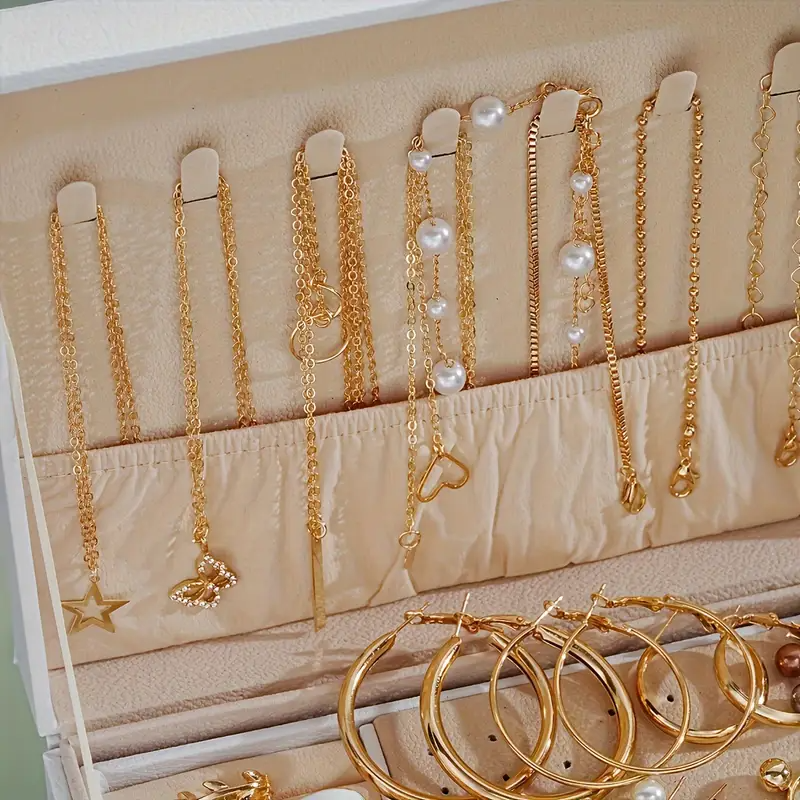 86pcs Fashionable Elegant Necklace, Earrings, Rings, and Studs Jewelry Set