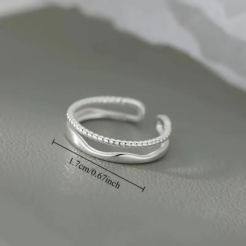 Elegant Double Layer Ring
