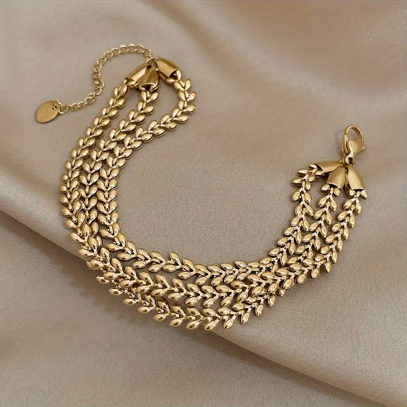 Flower Charm Pendant Bangle Bracelet