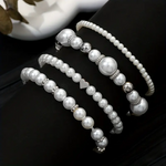 4-in-1 Pearl Knot Chain Bracelet