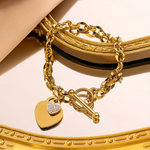 Luxe stone heart bracelet