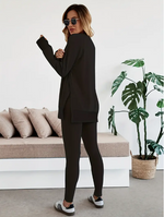 Stylish women's sweatshirt and leggings set