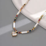 Boho Chic Crystal Heart Necklace