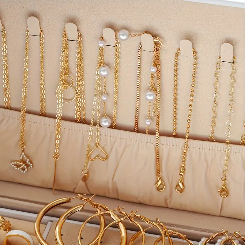 86pcs Fashionable Elegant Necklace, Earrings, Rings, and Studs Jewelry Set
