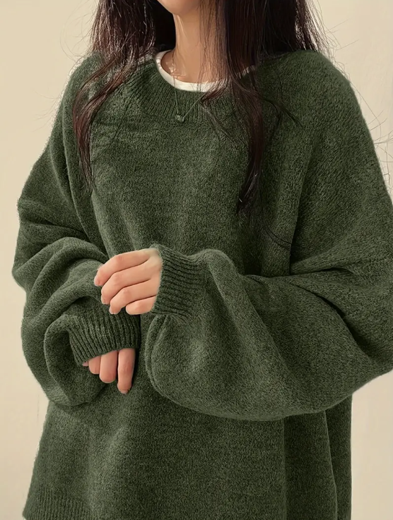 Plain crew neck sweater