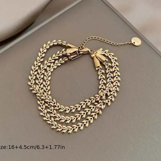 Flower Charm Pendant Bangle Bracelet