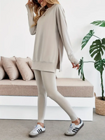Stylish women's sweatshirt and leggings set
