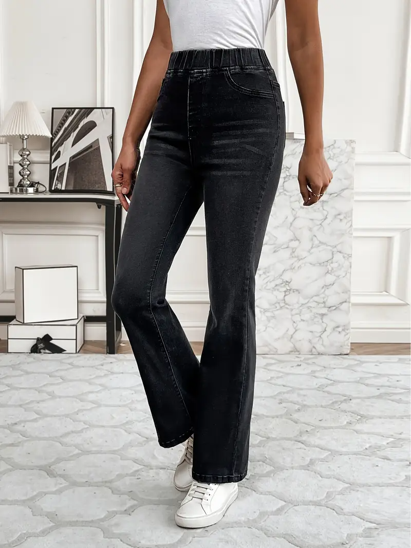 High-Waisted Stretch Jeans