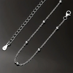 Classic 925 Silver Beaded Collarbone Chain Necklace Jewelry