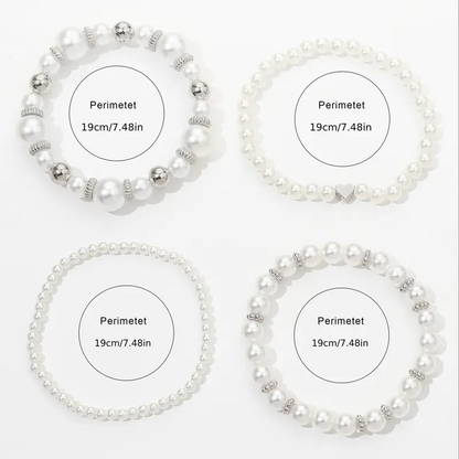 4-in-1 Pearl Knot Chain Bracelet