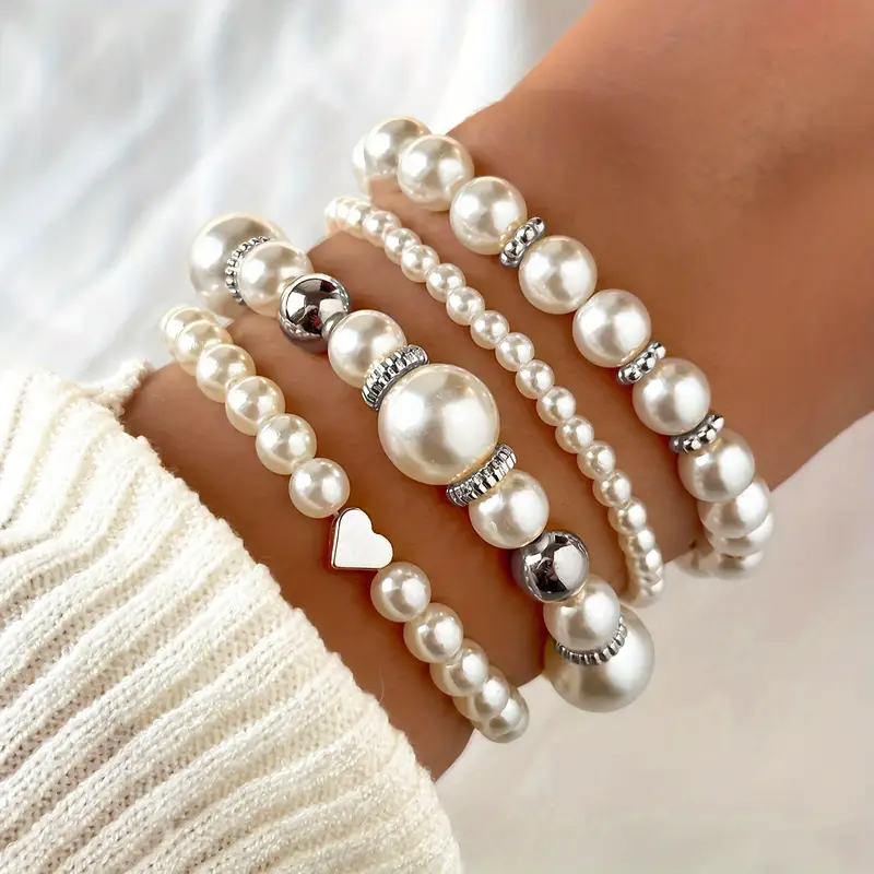 4-in-1 Pearl Knot Chain Bracelet