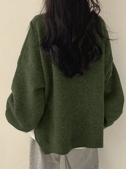 Plain crew neck sweater