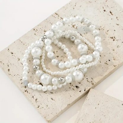 4-in-1 Pearl Knot Chain Bracelet