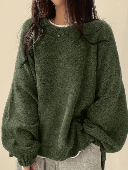 Plain crew neck sweater