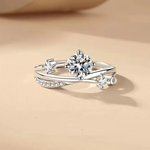 Luxurious geometric starry sky ring