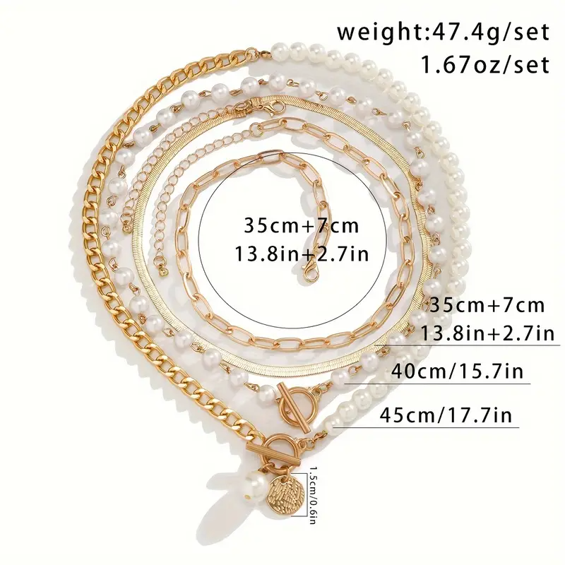 4-in-1  Essential Layered Chain Set - Gold