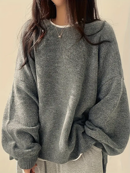 Plain crew neck sweater