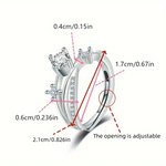 Luxurious geometric starry sky ring