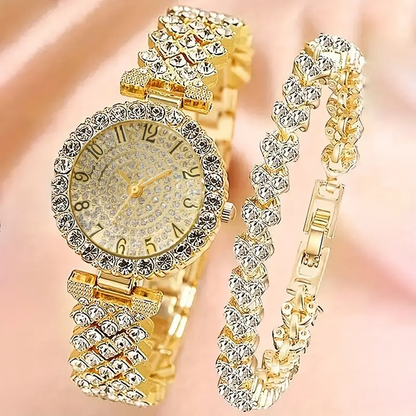 2pcs Elegant Watch Steel Minimalist